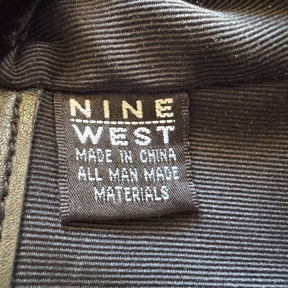 Vintage Nine West Black Velvet Double Shoulder Strap Square Whimsigoth Purse - Picture 13 of 13